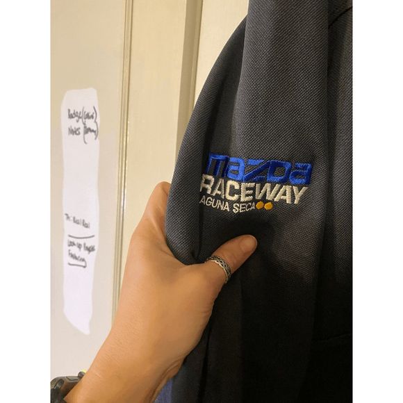 Port Authority Men's Gray MAZDA Raceway Laguna SECA Racing Jacket Size Large - Picture 4 of 8